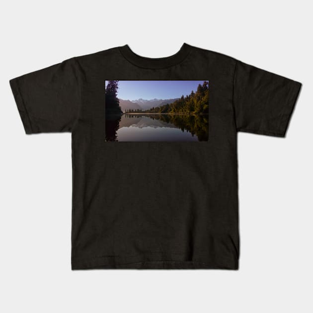 Lake Matheson Dreaming Kids T-Shirt by krepsher